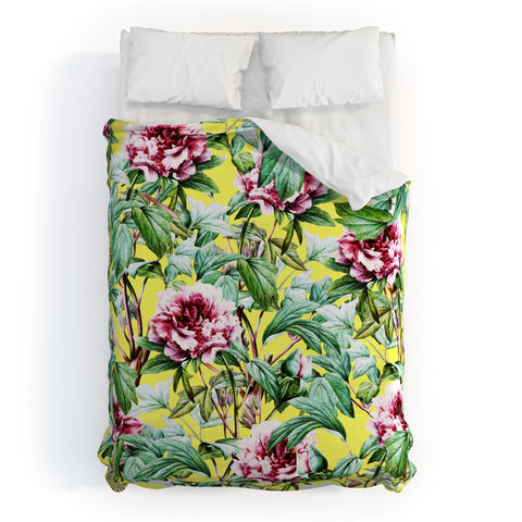 83 Oranges Yellow Flora Duvet Cover