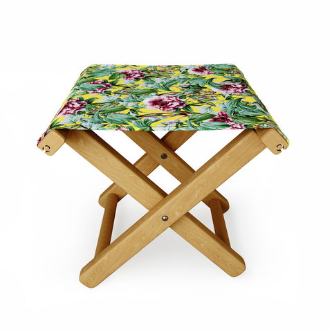 83 Oranges Yellow Flora Folding Stool
