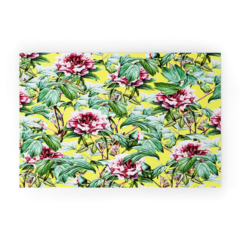 83 Oranges Yellow Flora Welcome Mat