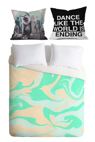 Hypnotic Camo Seafoam Bed Set