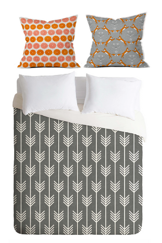 Arrows Grey Bed Set