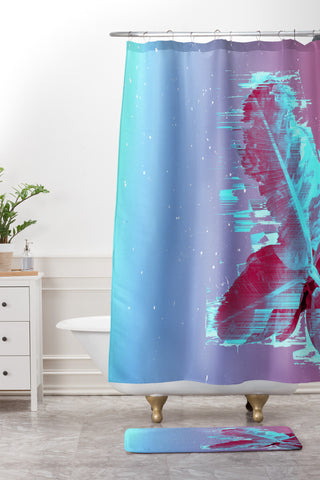 Adam Priester Banana Leaf Through The Code Shower Curtain And Mat