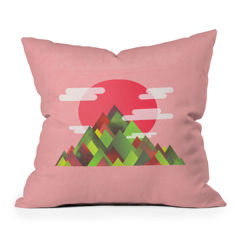 Adam Priester Cloudy Peaks Throw Pillow