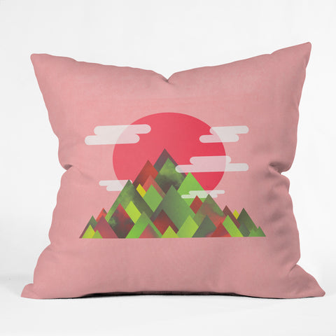 Adam Priester Cloudy Peaks Outdoor Throw Pillow