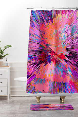 Adam Priester Color Explosion I Shower Curtain And Mat