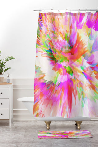 Adam Priester Color Explosion IV Shower Curtain And Mat