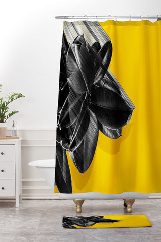 Adam Priester Crush Into Orange Shower Curtain And Mat