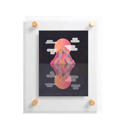 Adam Priester Grape Moon Peaks Floating Acrylic Print