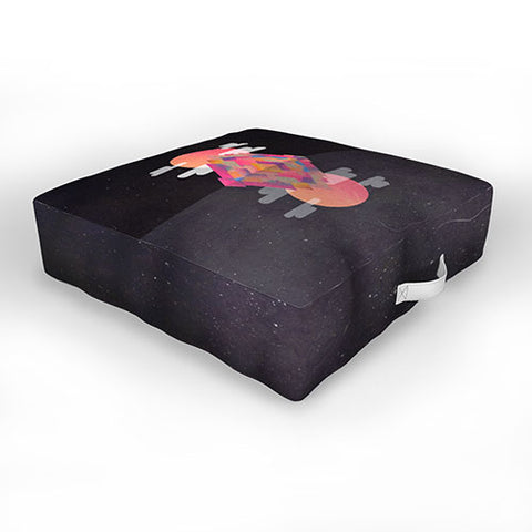 Adam Priester Grape Moon Peaks Outdoor Floor Cushion