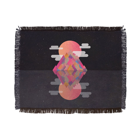 Adam Priester Grape Moon Peaks Throw Blanket