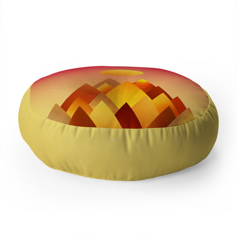 Adam Priester Hot Peaks Floor Pillow Round