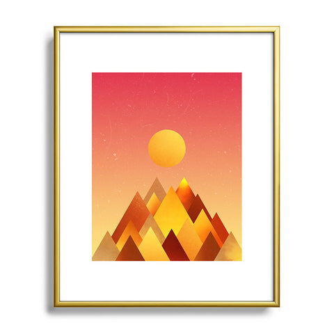 Adam Priester Hot Peaks Metal Framed Art Print