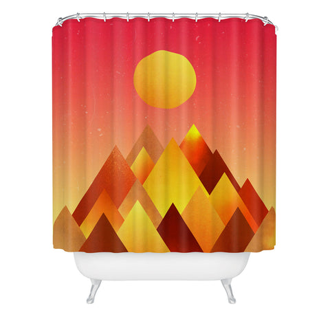 Adam Priester Hot Peaks Shower Curtain