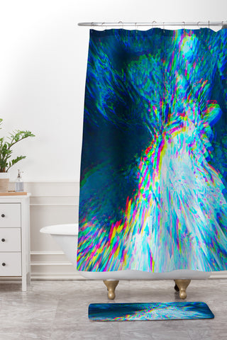 Adam Priester LCD River Shower Curtain And Mat