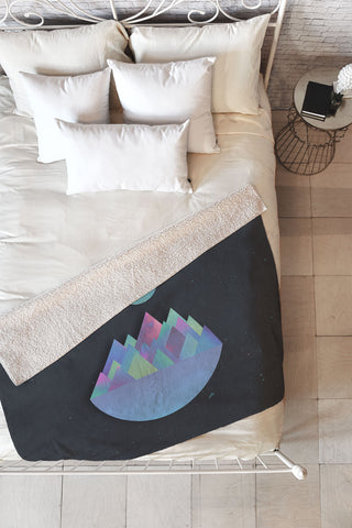 Adam Priester Moon Peaks Alternative Fleece Throw Blanket