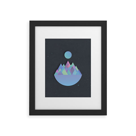 Adam Priester Moon Peaks Alternative Framed Art Print