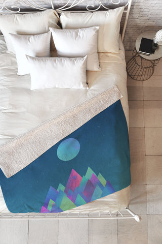 Adam Priester Moon Peaks Fleece Throw Blanket