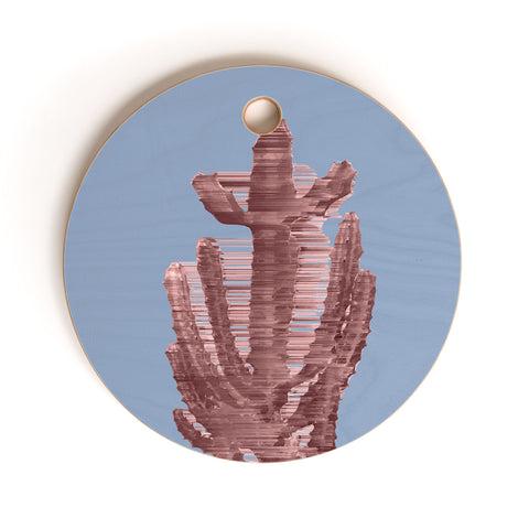 Adam Priester Rose Quartz Cactus Cutting Board Round