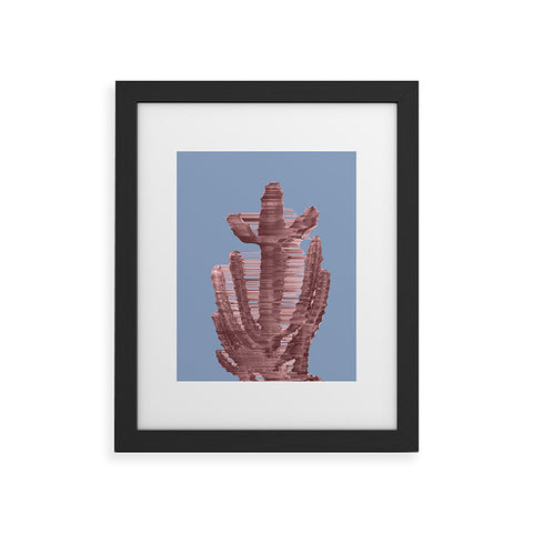 Adam Priester Rose Quartz Cactus Framed Art Print