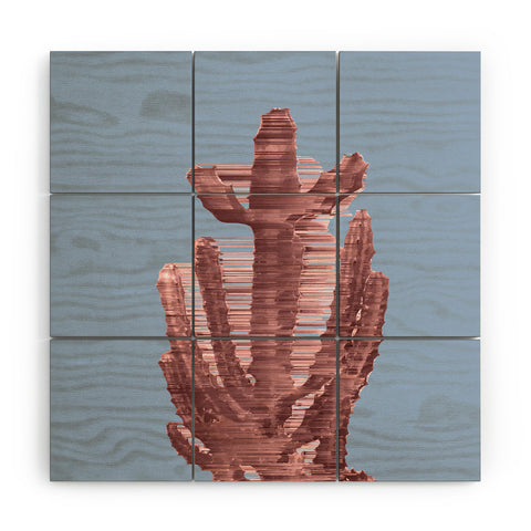 Adam Priester Rose Quartz Cactus Wood Wall Mural