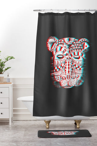 Adam Priester Spirit Bear Shower Curtain And Mat