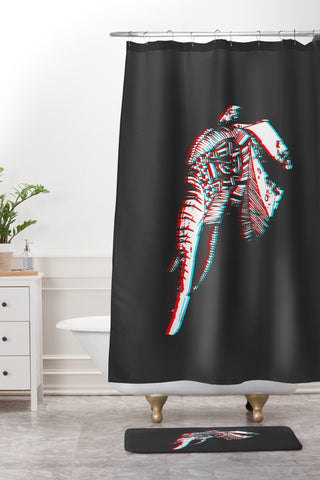 Adam Priester Spirit Elephant Shower Curtain And Mat