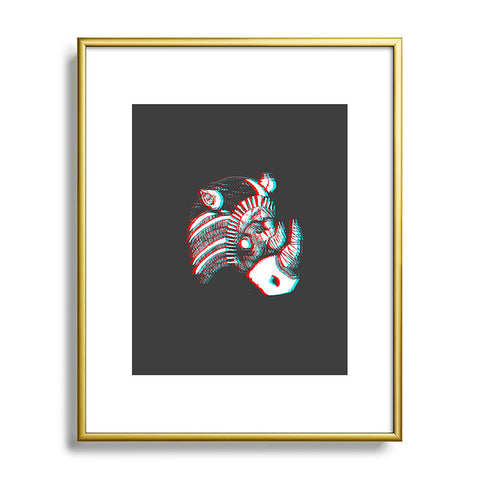Adam Priester Spirit Rhino Metal Framed Art Print