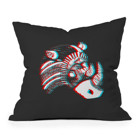 Adam Priester Spirit Rhino Throw Pillow