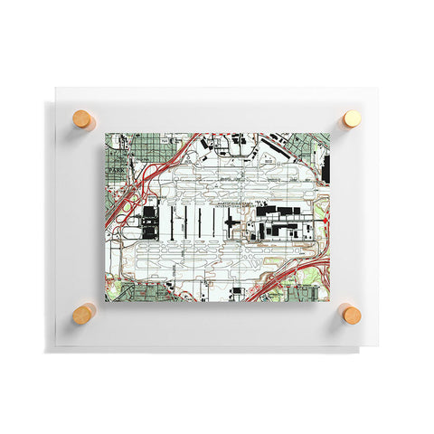 Adam Shaw ATL Atlanta Airport Map Floating Acrylic Print