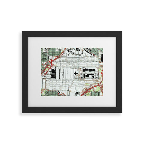 Adam Shaw ATL Atlanta Airport Map Framed Art Print