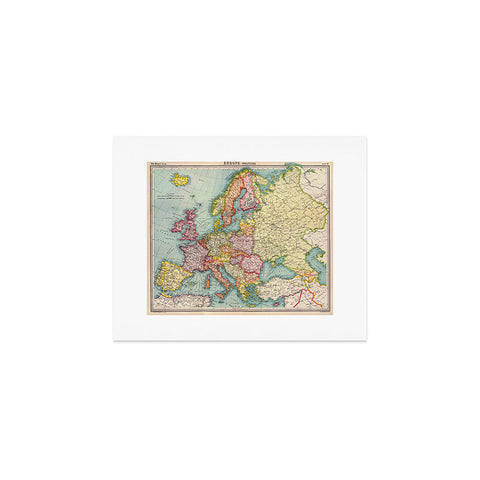Adam Shaw Europe Map 1922 Art Print