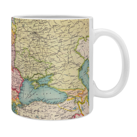 Adam Shaw Europe Map 1922 Coffee Mug