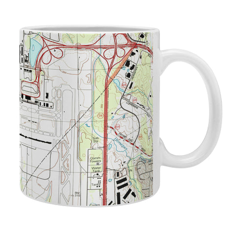 Adam Shaw IAD Dulles Airport Map Coffee Mug