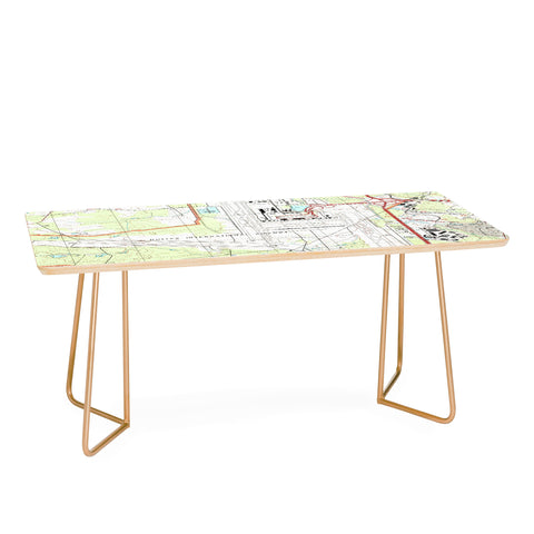 Adam Shaw IAD Dulles Airport Map Coffee Table