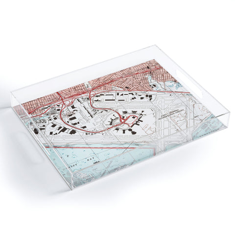 Adam Shaw JFK Airport Map Acrylic Tray