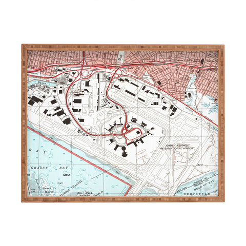 Adam Shaw JFK Airport Map Rectangular Tray