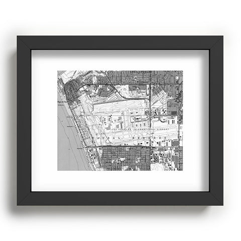 Adam Shaw LAX Airport Map Recessed Framing Rectangle