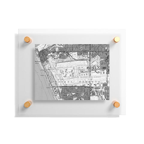 Adam Shaw LAX Airport Map Floating Acrylic Print