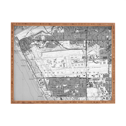 Adam Shaw LAX Airport Map Rectangular Tray