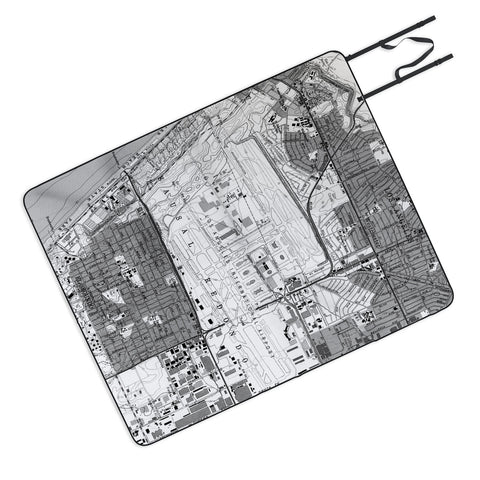 Adam Shaw LAX Airport Map Picnic Blanket