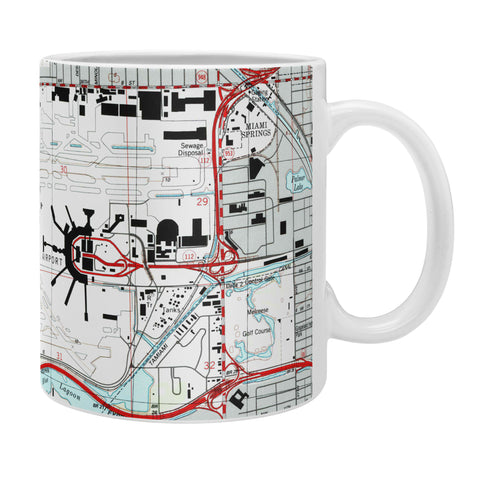 Adam Shaw Miami MIA Airport Map Coffee Mug