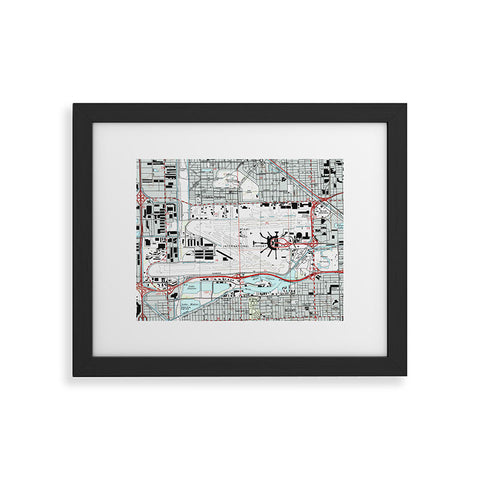 Adam Shaw Miami MIA Airport Map Framed Art Print