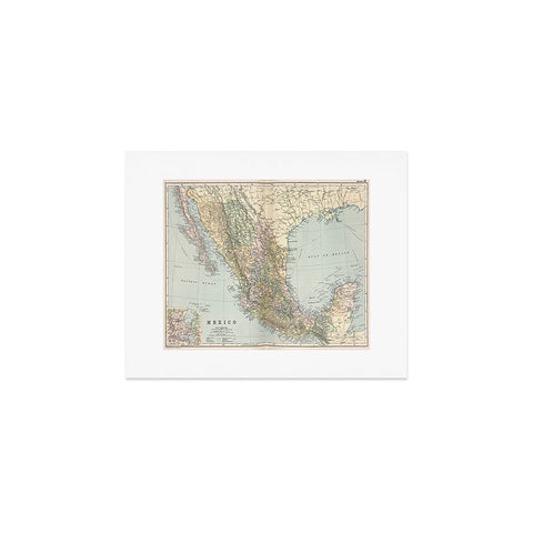 Adam Shaw Old Mexico Map 1891 Art Print