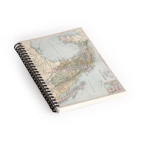 Adam Shaw Old Mexico Map 1891 Spiral Notebook