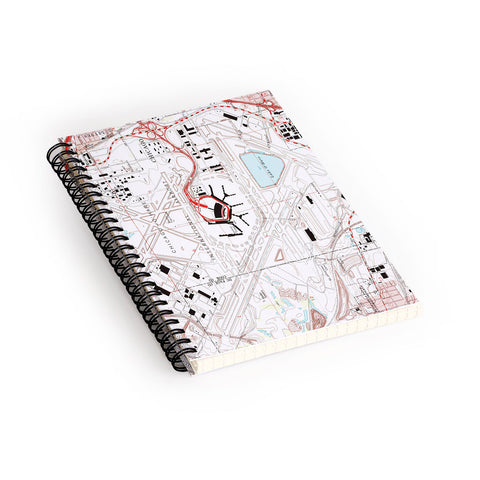 Adam Shaw ORD Chicago OHare Airport Map Spiral Notebook