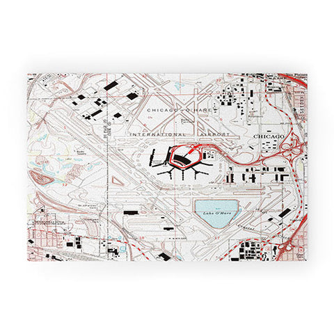 Adam Shaw ORD Chicago OHare Airport Map Welcome Mat