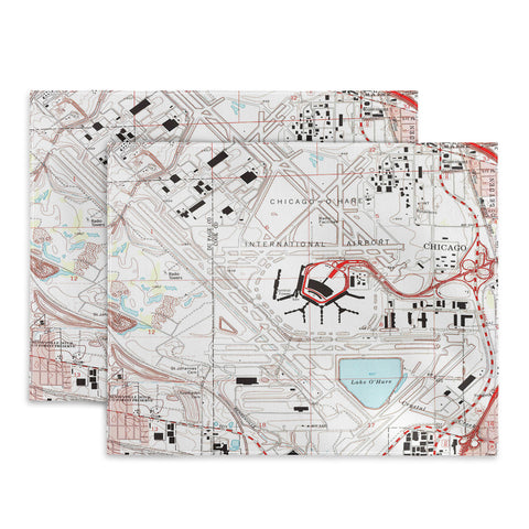 Adam Shaw ORD Chicago OHare Airport Map Placemat