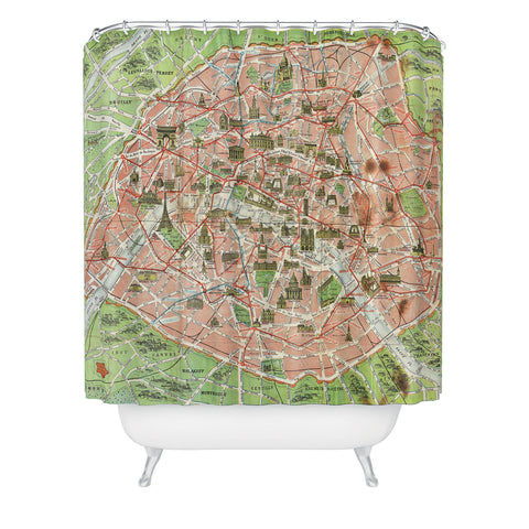 Adam Shaw Paris France 1920 Shower Curtain