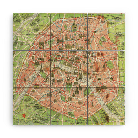 Adam Shaw Paris France 1920 Wood Wall Mural