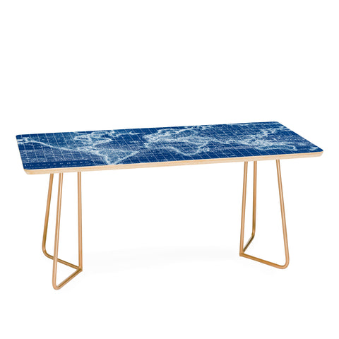 Adam Shaw World Map Blueprint Coffee Table